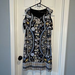 JM Collection Black Floral Cocktail Dress